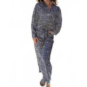 NEW MINT EXCLUSIVES batik long sleeve shirt in indigo